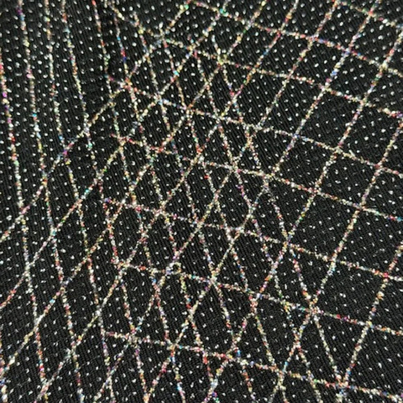 VTG R&M Richard Black Holiday Blouse Vest Classic Top Sparkly Electric SZ 10 - Picture 4 of 10